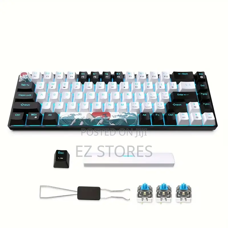 Compact 68-Key Mechanical Gaming Keyboard, Type-C Wired