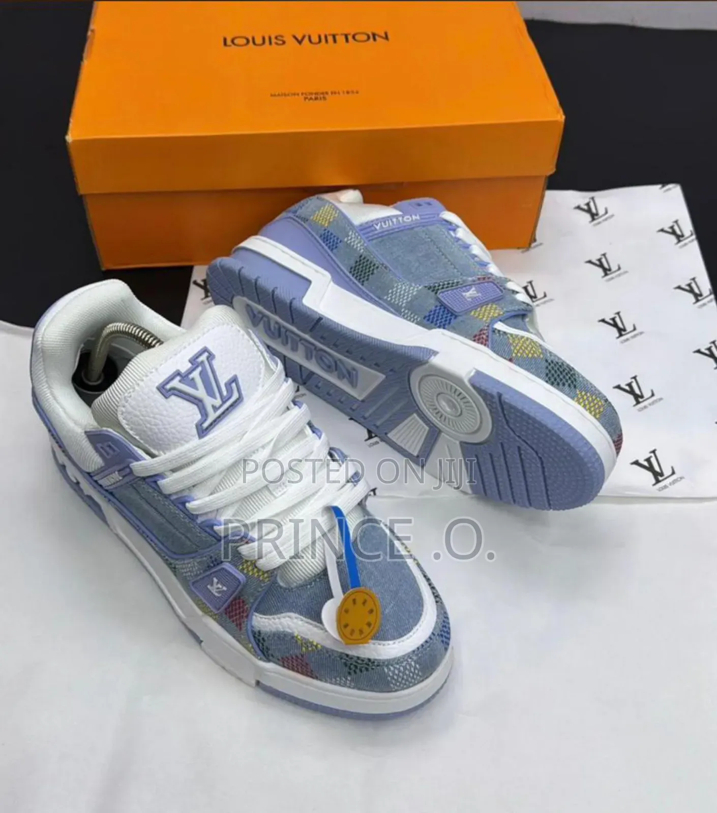 Louis Vuitton Blue Mixed Sneakers
