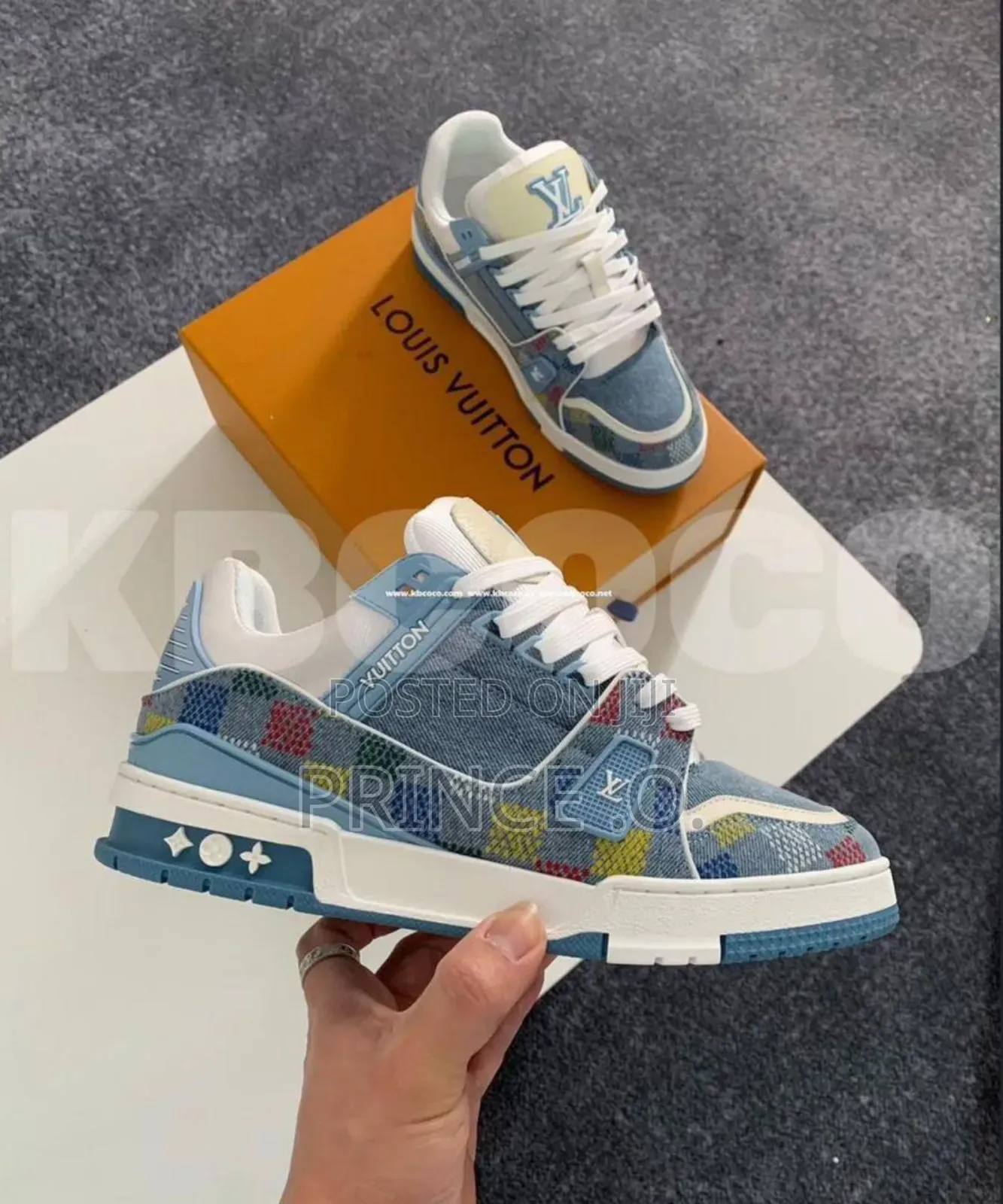 Louis Vuitton Blue Mixed Sneakers