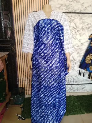 Lace and Ankara Bubu Gown