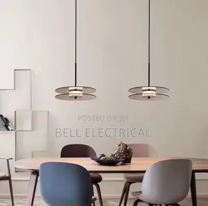 Minimalist Record Design Glass Art Pendant