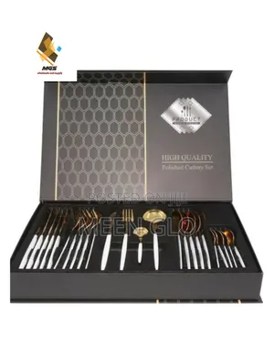 24 Piece Luxury Polished Cutlery Set