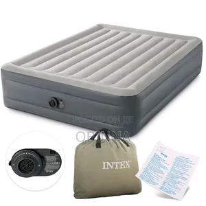 Inflatable Queen Size Air Mattress With Headrest