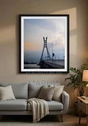 Modern Lagos Bridge Framed Wall Art