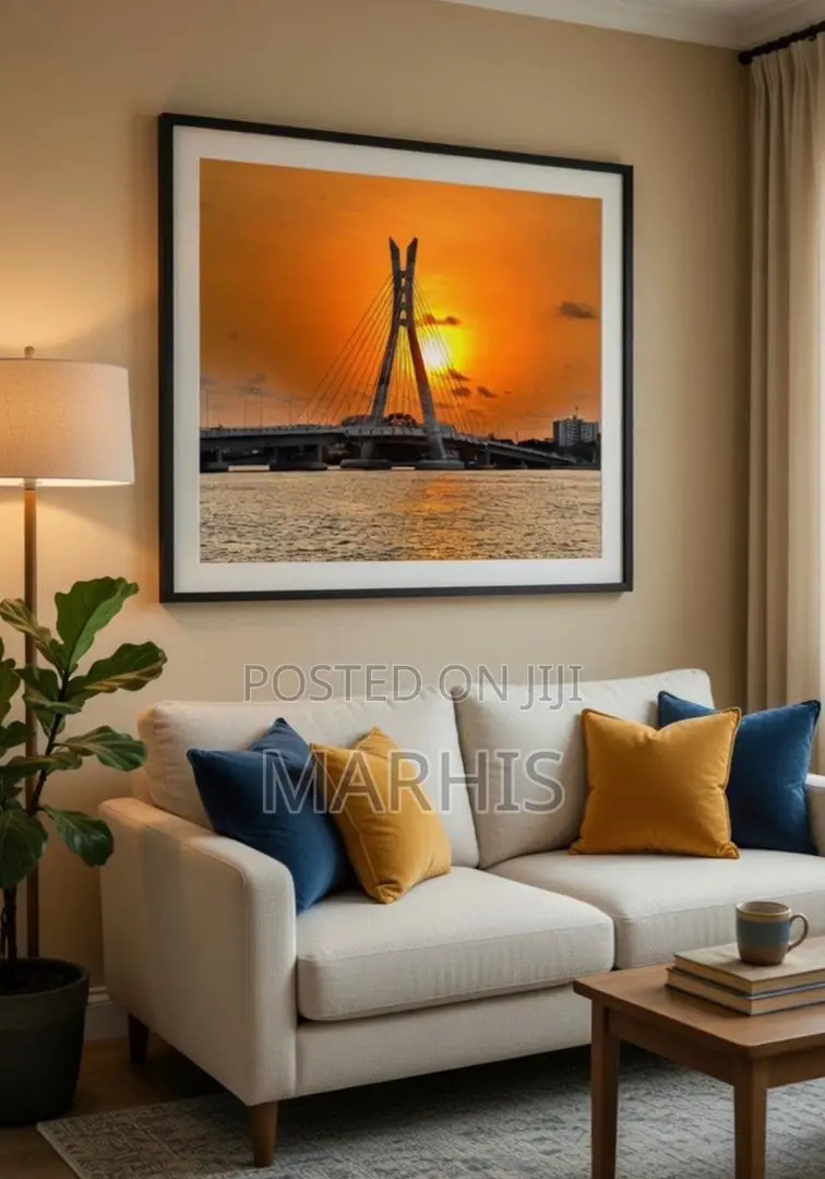 Modern Lagos Bridge Framed Wall Art