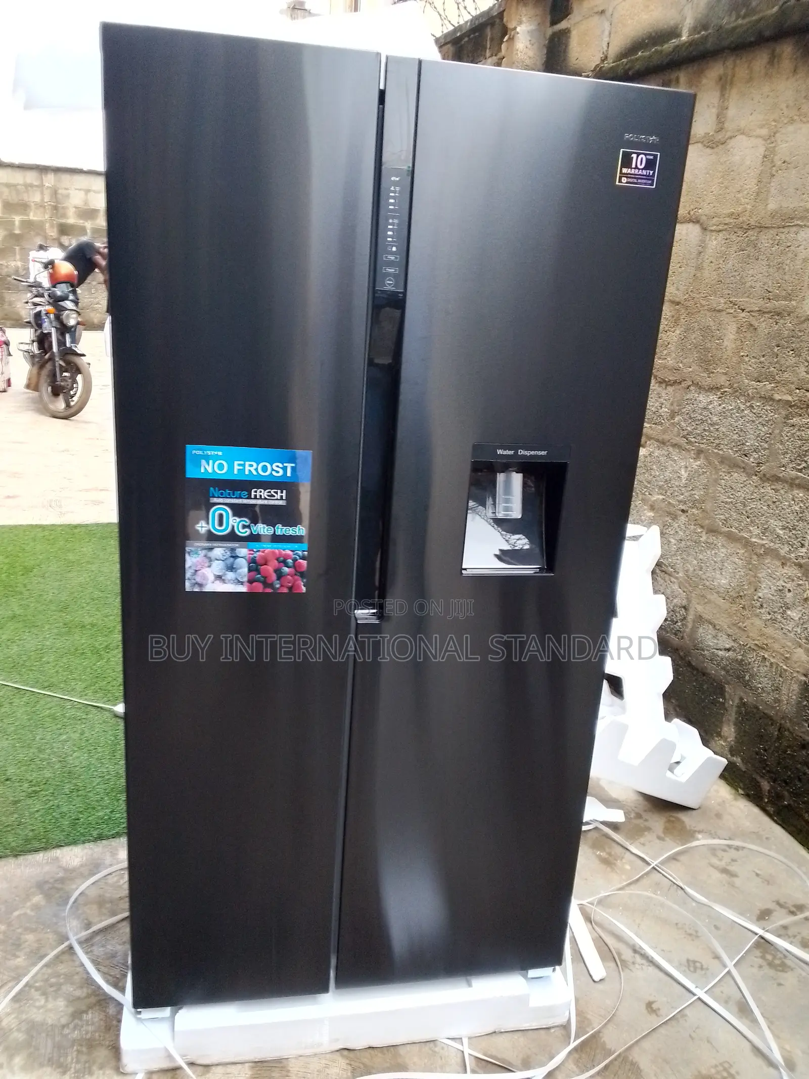Polystar Stylish Stainless Steel Side by Side Refrigerator