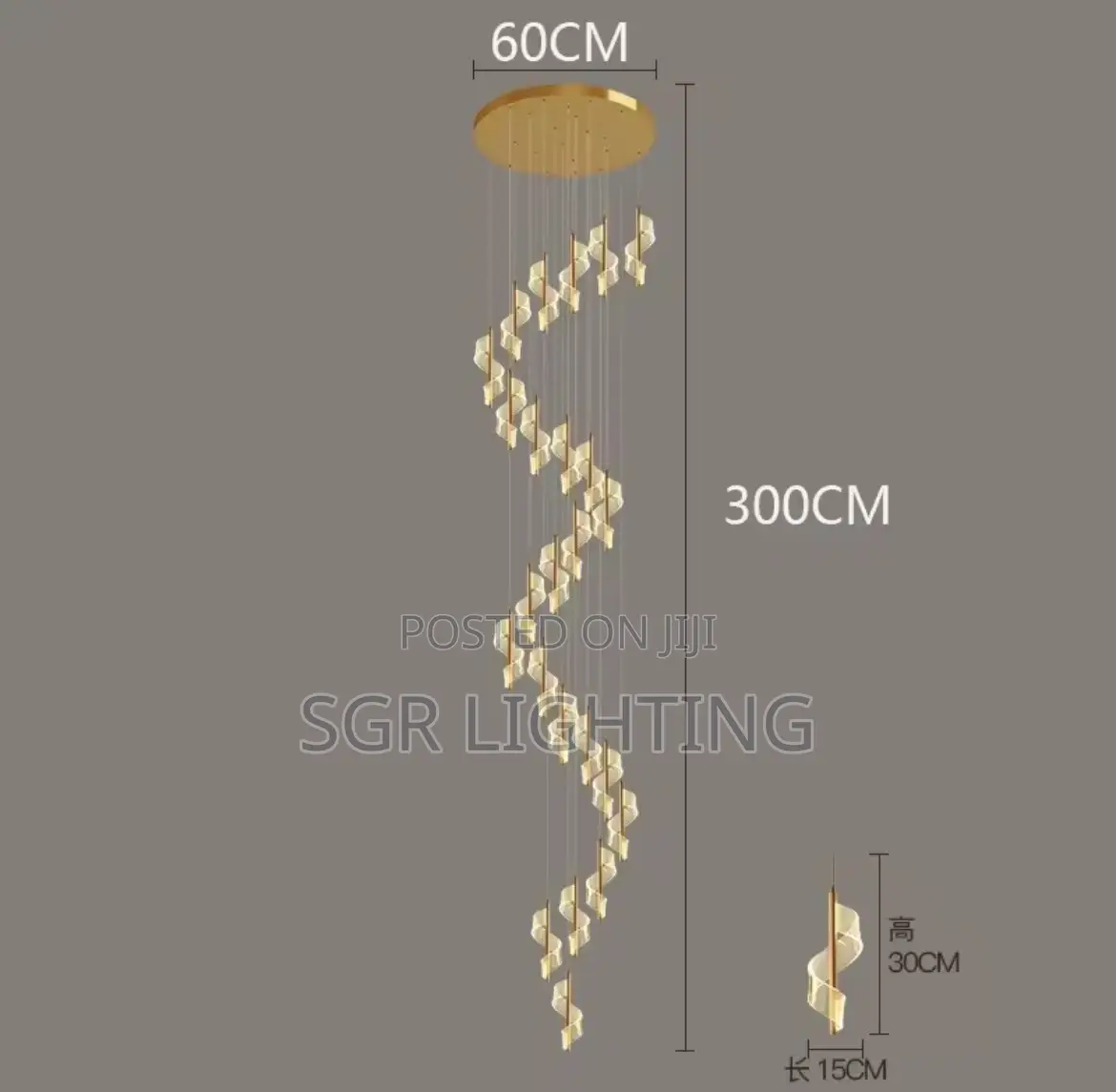 Modern Led Staircase Chandelier Living