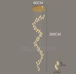 Modern Led Staircase Chandelier Living