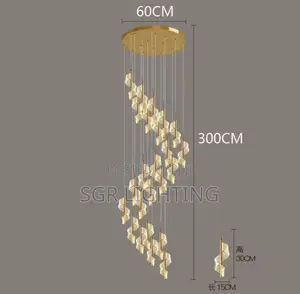 Modern Led Staircase Chandelier Living