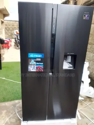 Polystar Modern Glass Door Side by Side Refrigerator