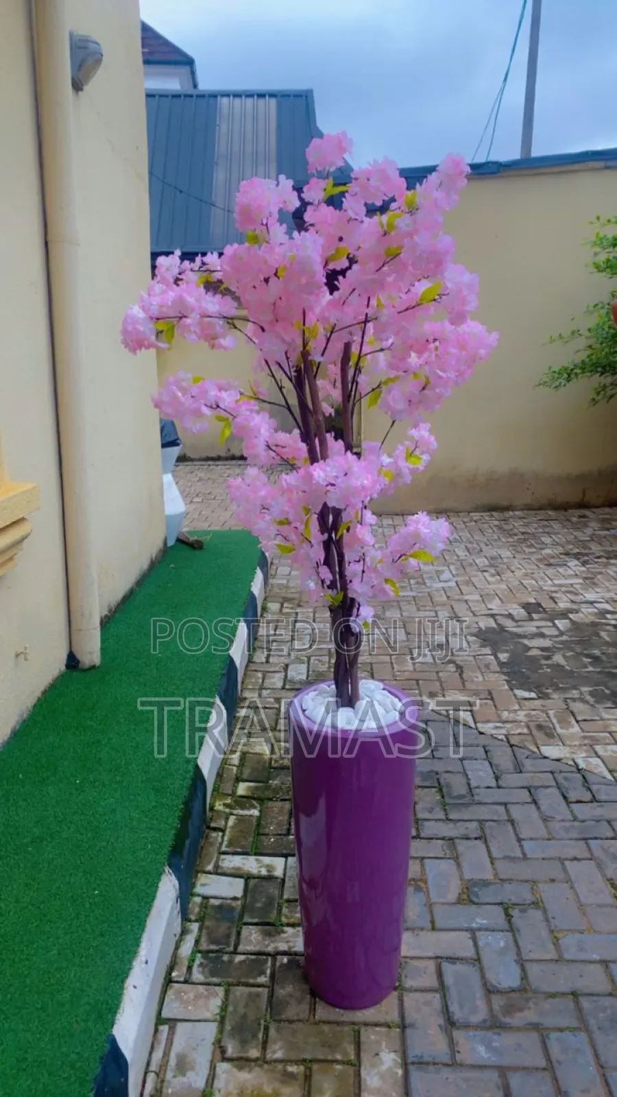 Cherry Blossom Artificial Tree With Corn Vase - Combo
