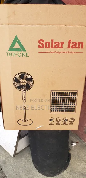 Trifone Rechargeable Solar Fan With Panel