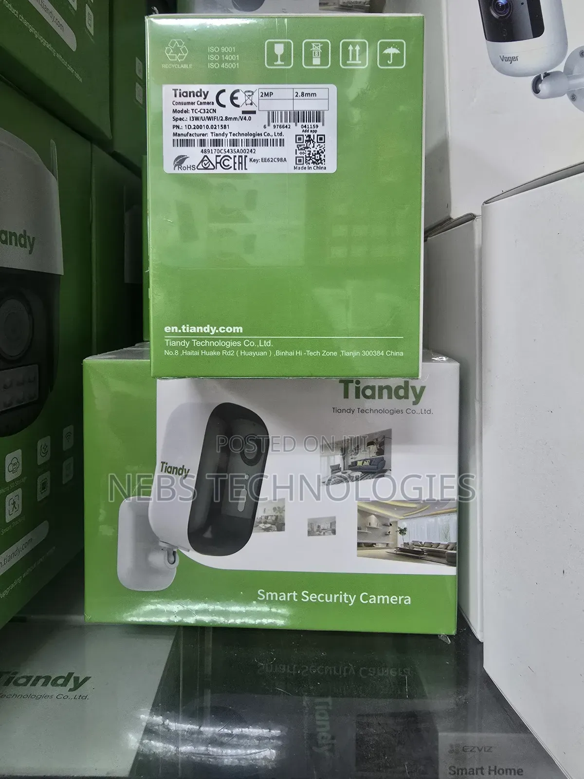 Tiandy Tc-C32cn Battery 2mp Fixed Wi-Fi Camera