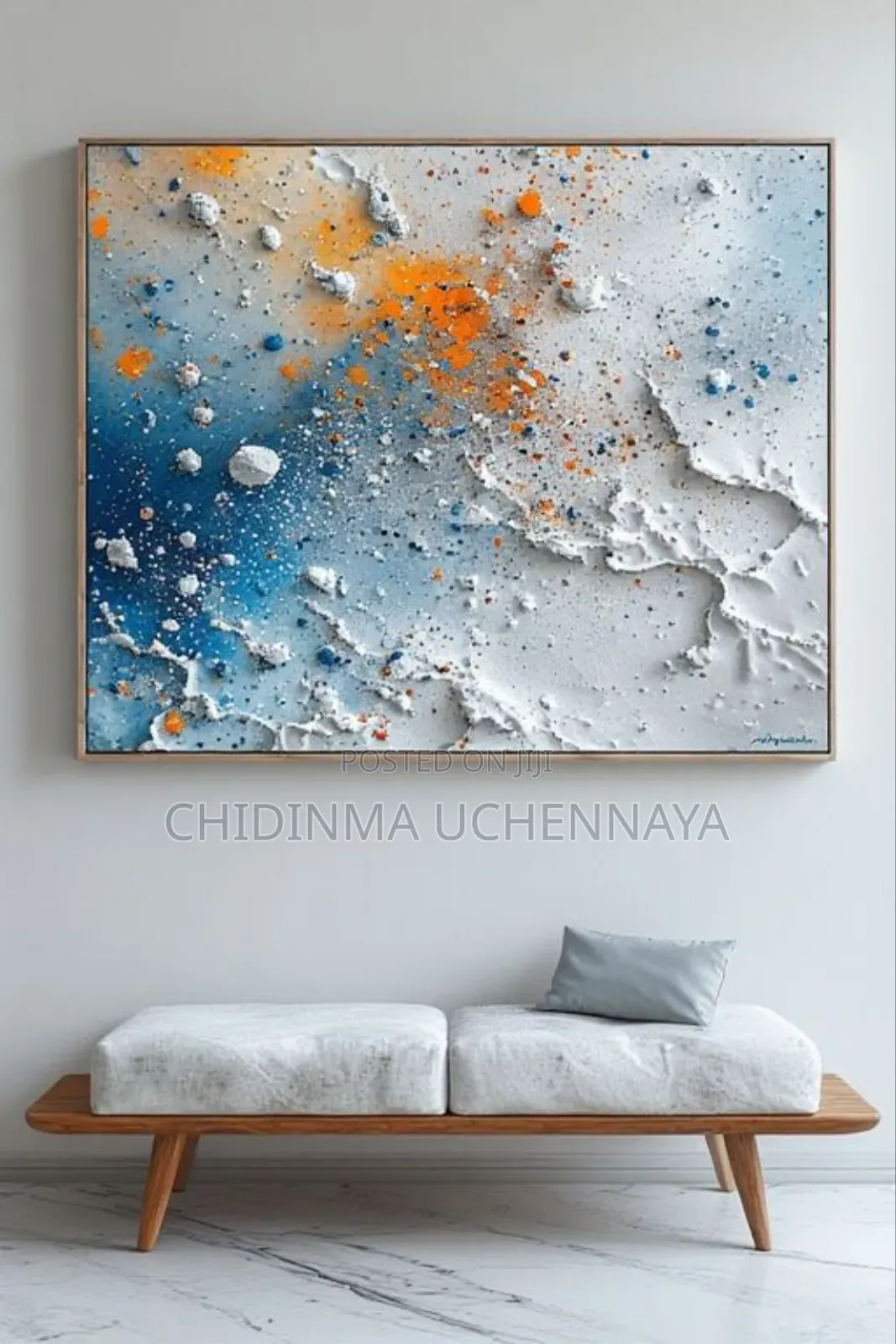 Textured Abstract Oil Printing on Canvas