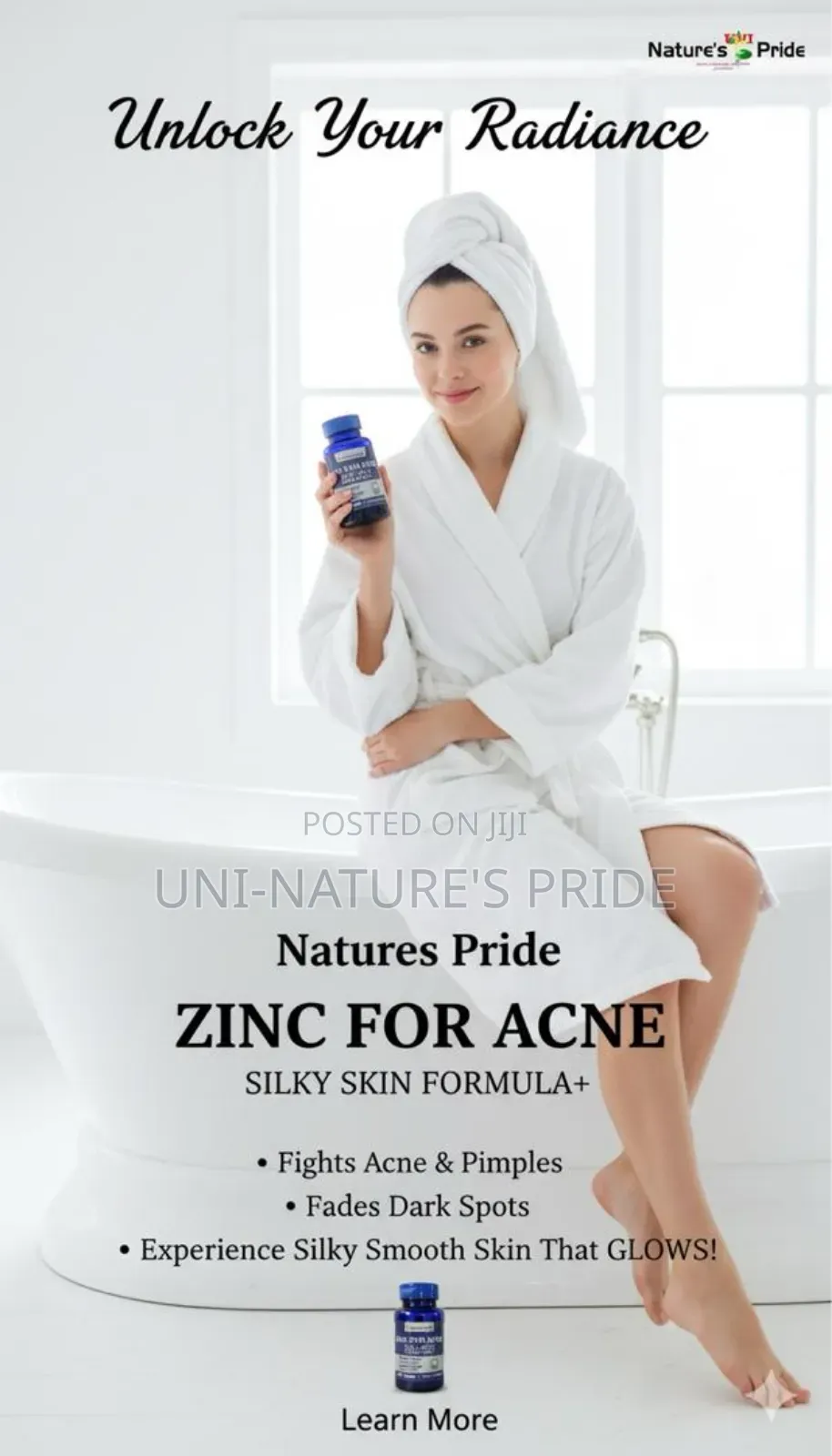 Nature's Pride Zinc for Acne 100 Tablets