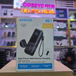 Anker Power Bank (, 165w, Built-in and Retractable Cables)