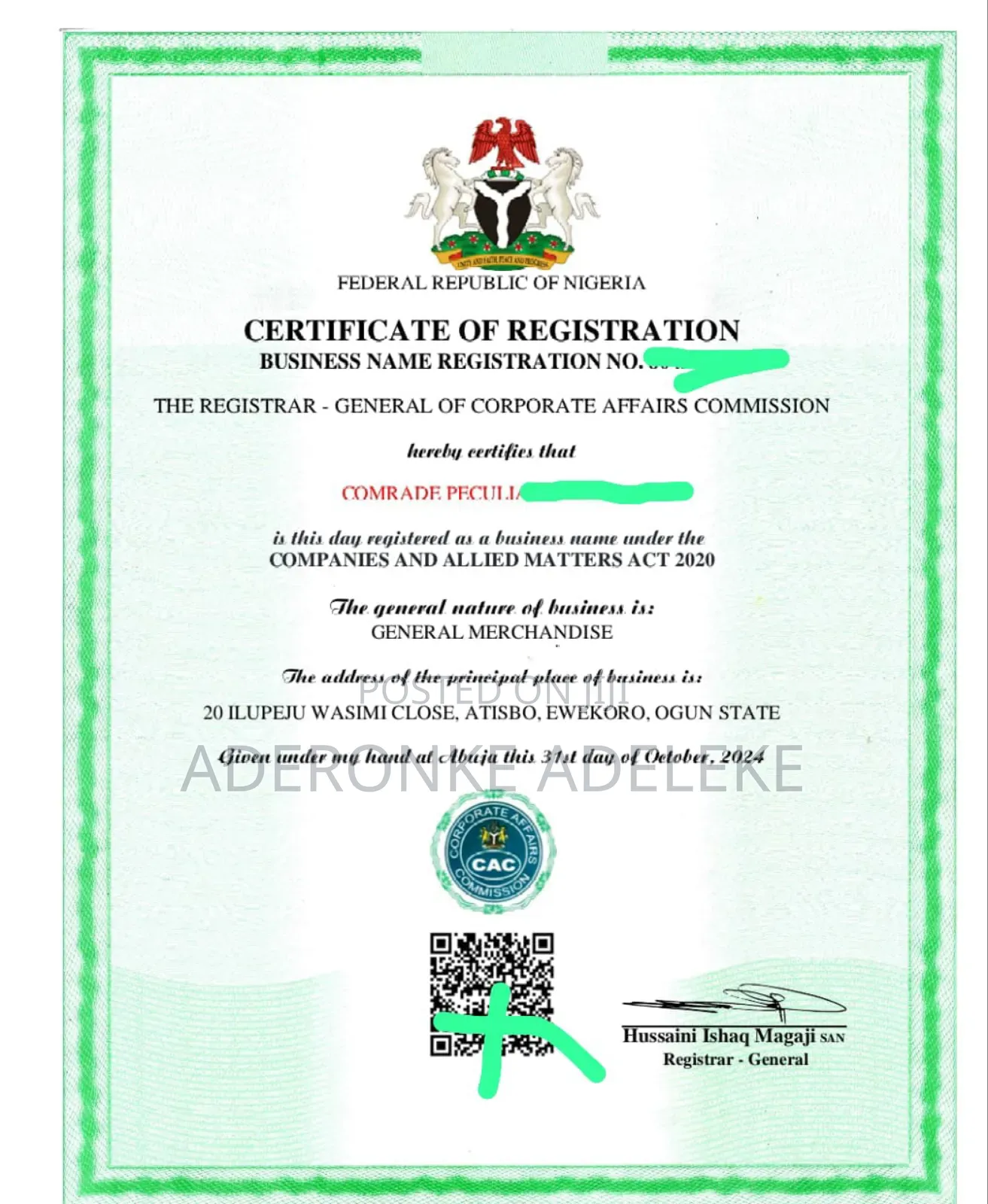 Cac Registration