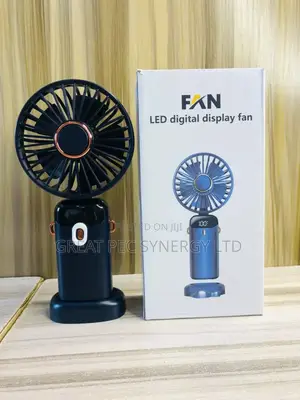 Led Digital Display Rechargeable Mini Fan