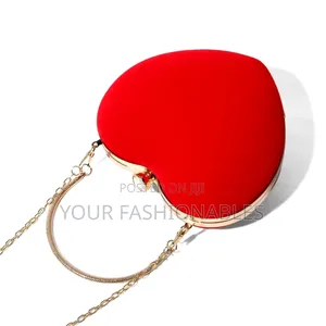 Red Velvet Hearts Clutch Purse
