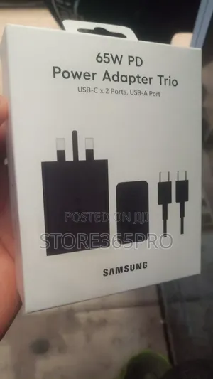 Original 65w Samsung Charger Super Fast Charge 2 Type C, 1 Usb Port