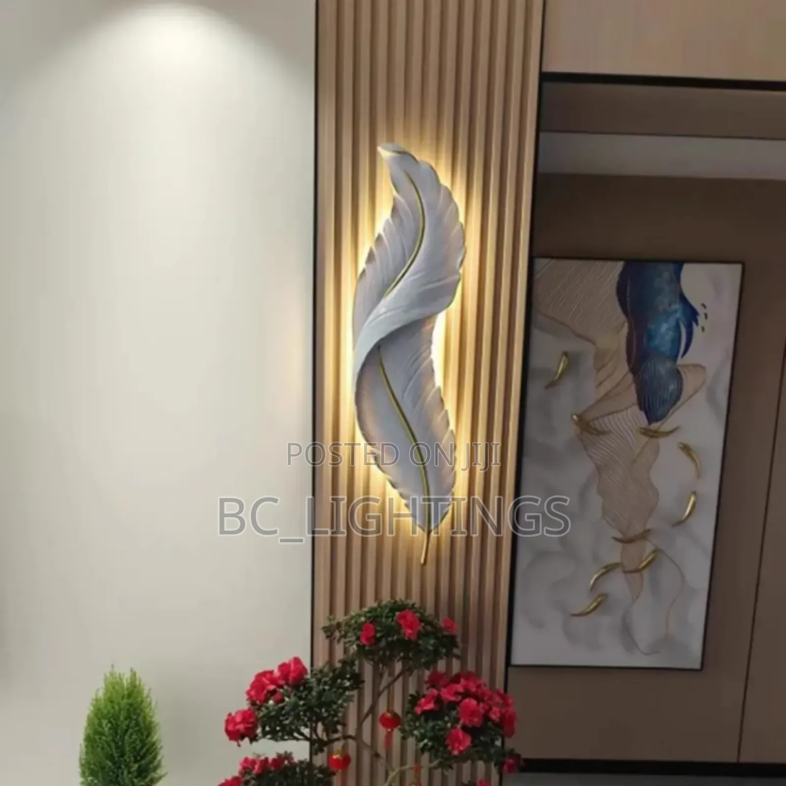 Luxury Led Feather Wall Light
