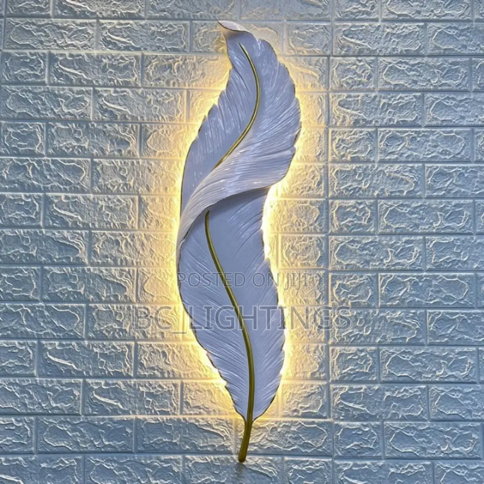 Luxury Led Feather Wall Light