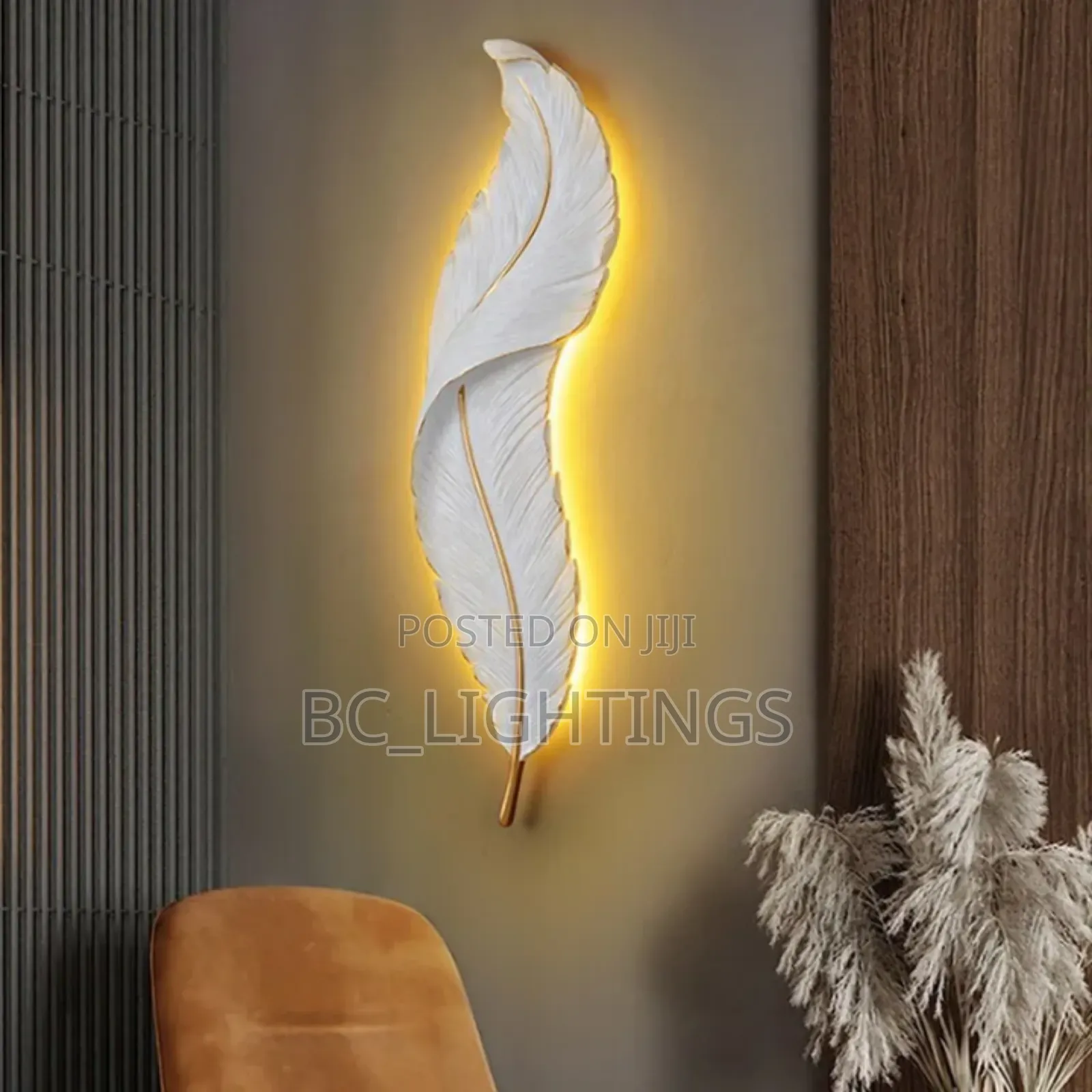 Luxury Led Feather Wall Light