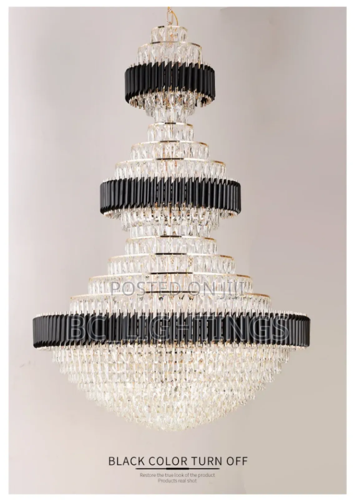 Luxury Crystal Chandelier Light With Remote Control Led and Bulb1200mm