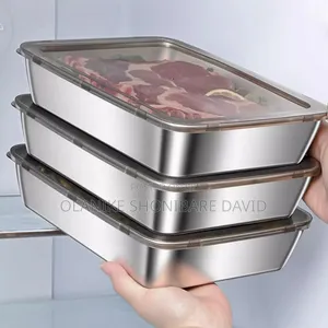 3 PCS Micro Wave Stainless Steel With Cover