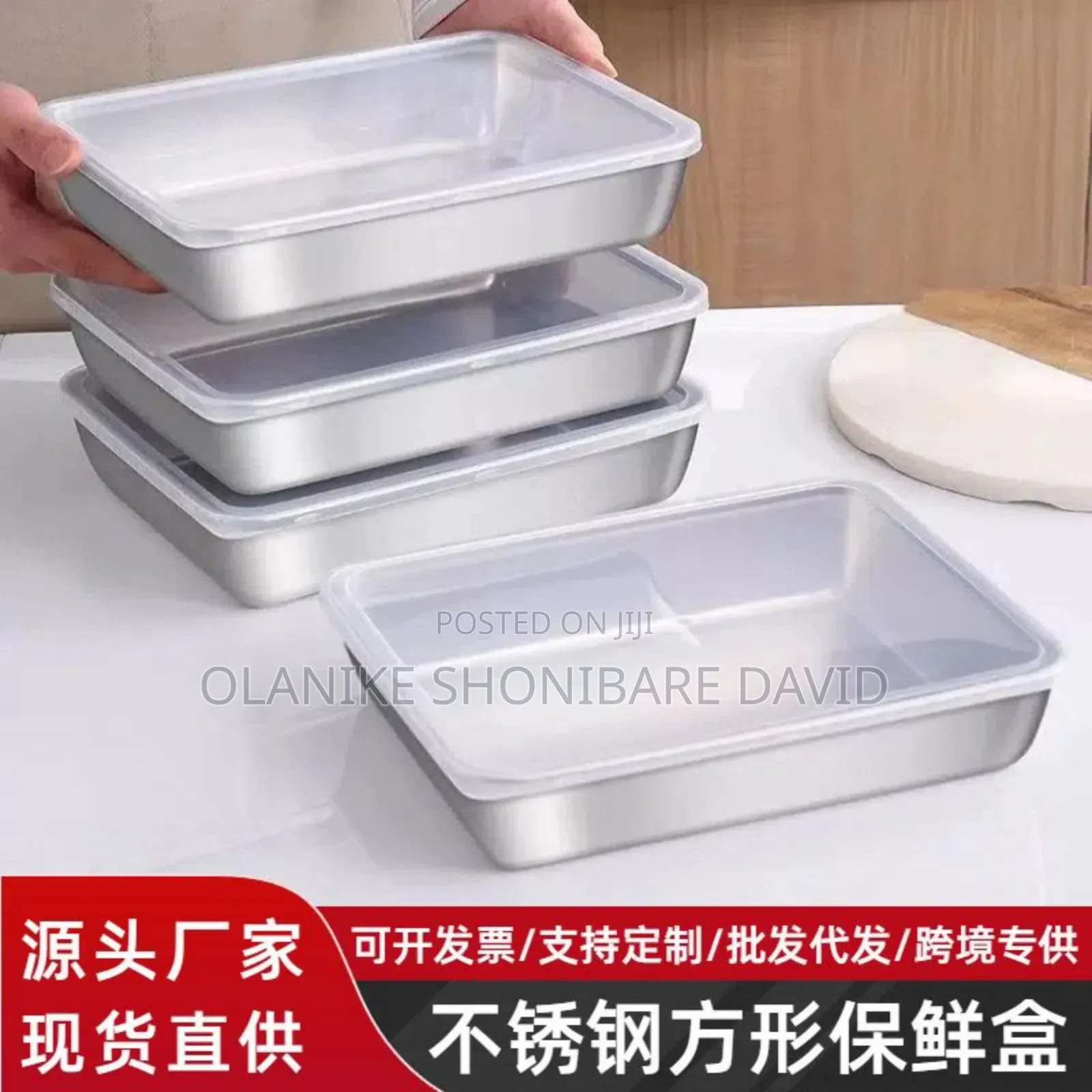 3 PCS Micro Wave Stainless Steel With Cover