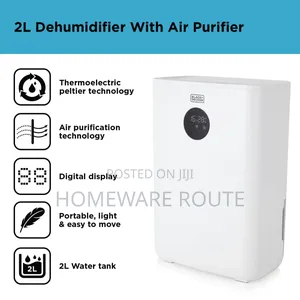 Black and Decker 2litre Dehumidifier With Air Purifier