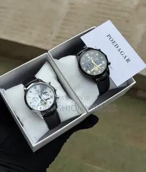 Poedagar Chronographic Leather Wristwatch