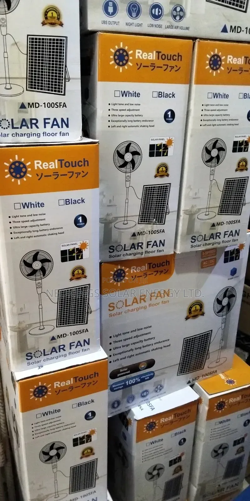 Real Touch Solar Standing Fan (Ac/Dc)