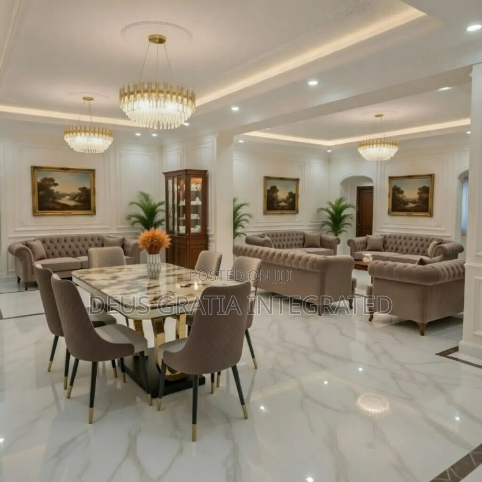 6 Seater  Marble Dining Set Lagos