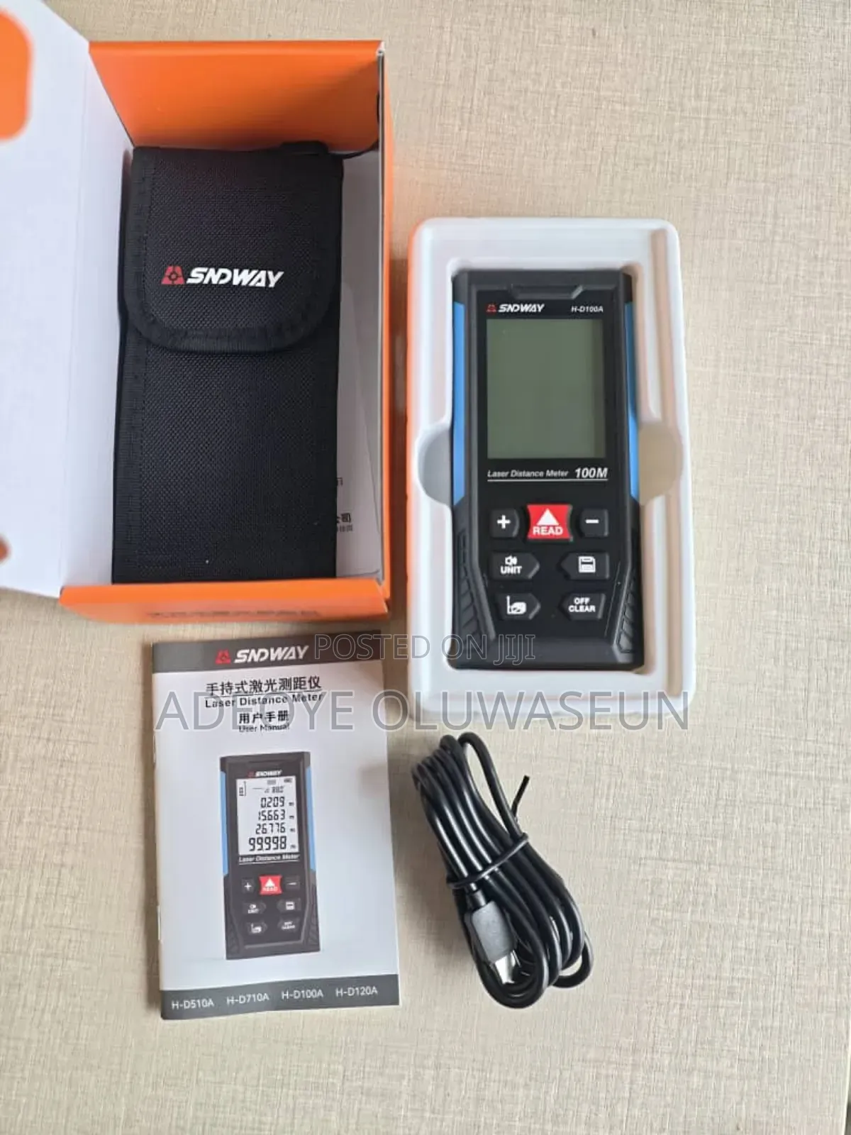 Rechargeable 100m Sndway Laser Tape