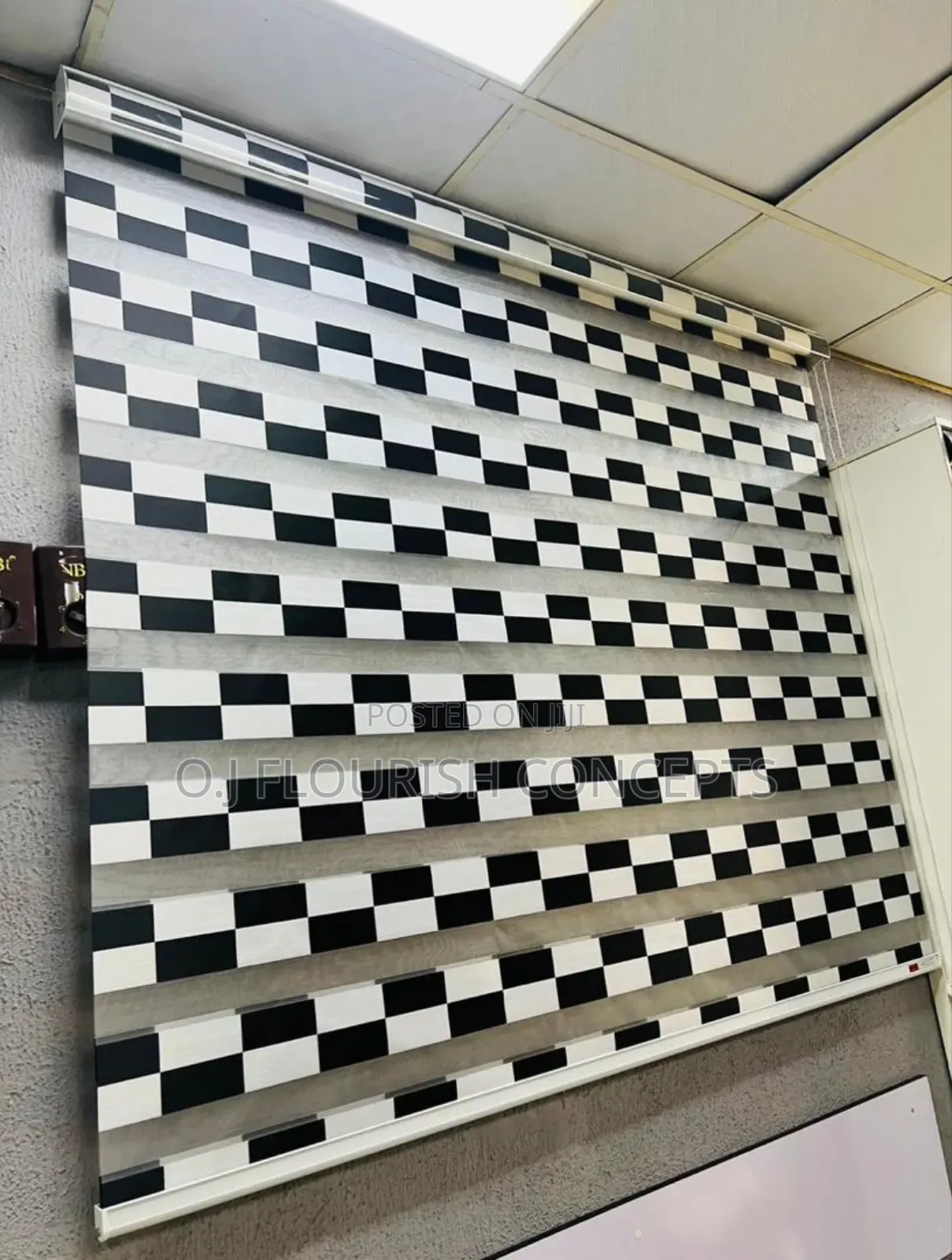 Black and White Pure Window Blinds
