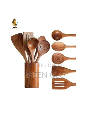 Teak Wood Cooking Spoon Set