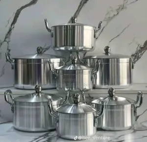 Casserole Pot Set 7pcs Hoffner Tornado Thickened Aluminum Cookware Set