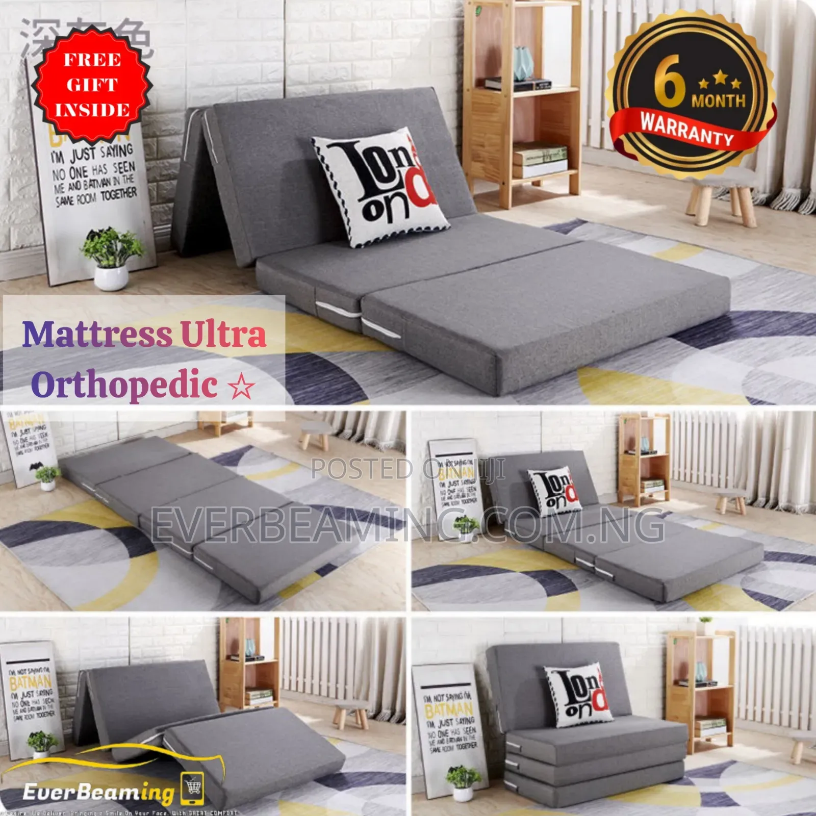 Everbeaming Orthopedic Foldable Multipurpose Mattress
