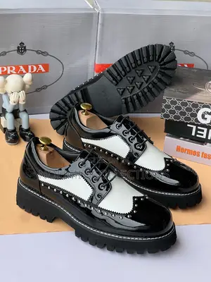 Prada Gloss Two Toned Patent Brogues