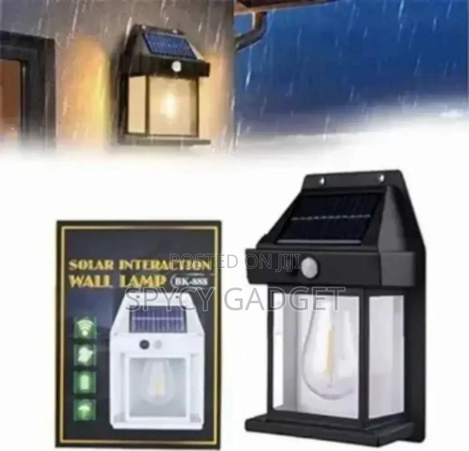 Smart Solar Induction Wall Lamp for Outdoor Security