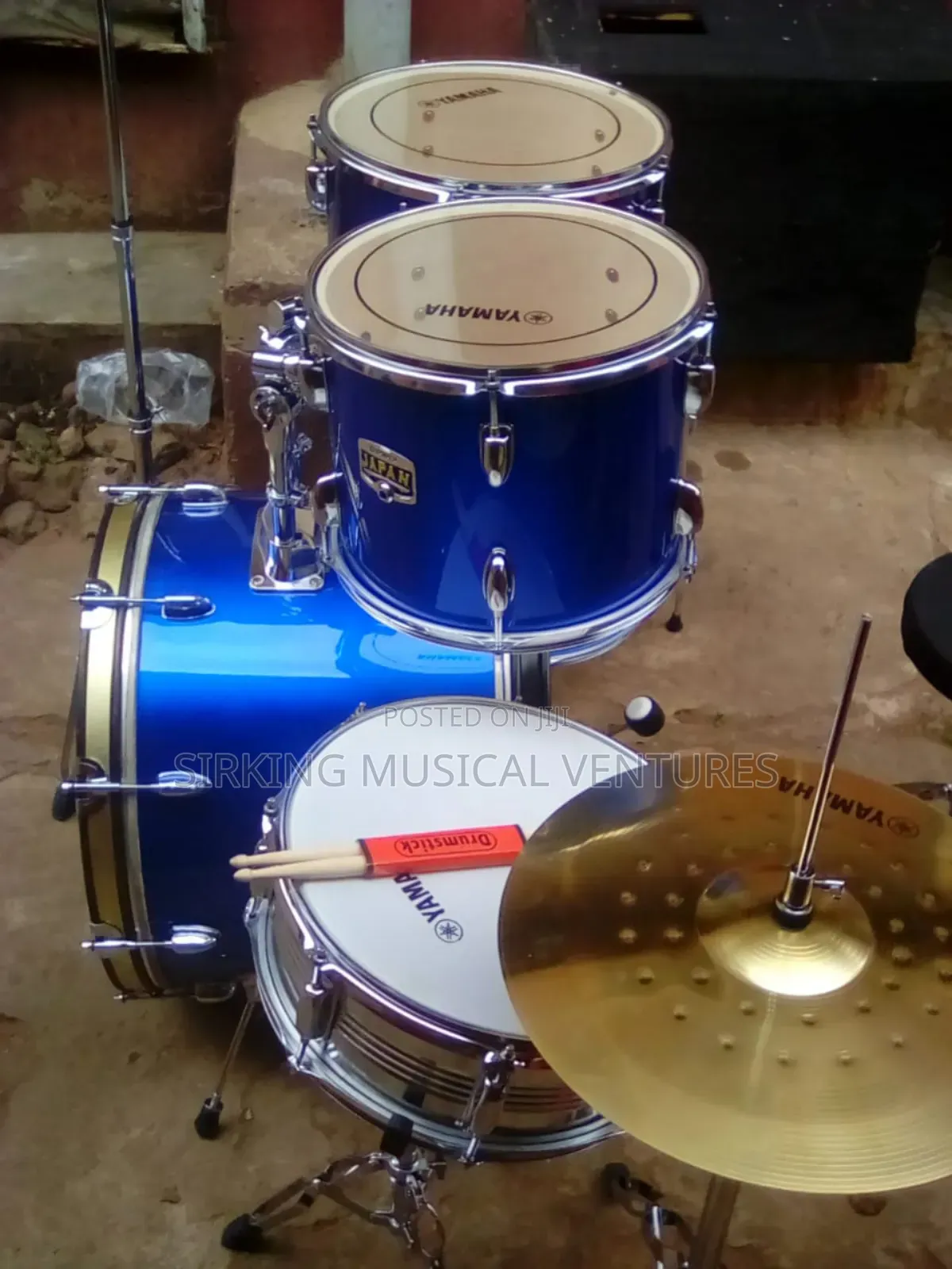 Yamaha Complete 5set Drum With Thick Cymbal & Hi-hat