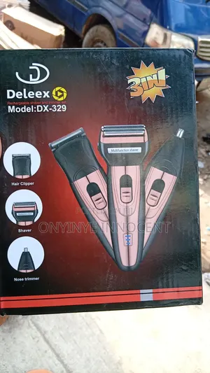 Deleex 3-in-1 Rechargeable Shaver and Trimmer Set - Model Dx-329