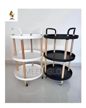 3-Tier Round Multipurpose Storage Trolley