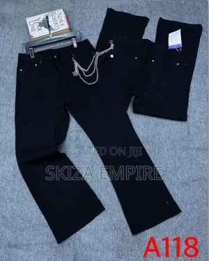 Hooked Embroidered Denim Pants