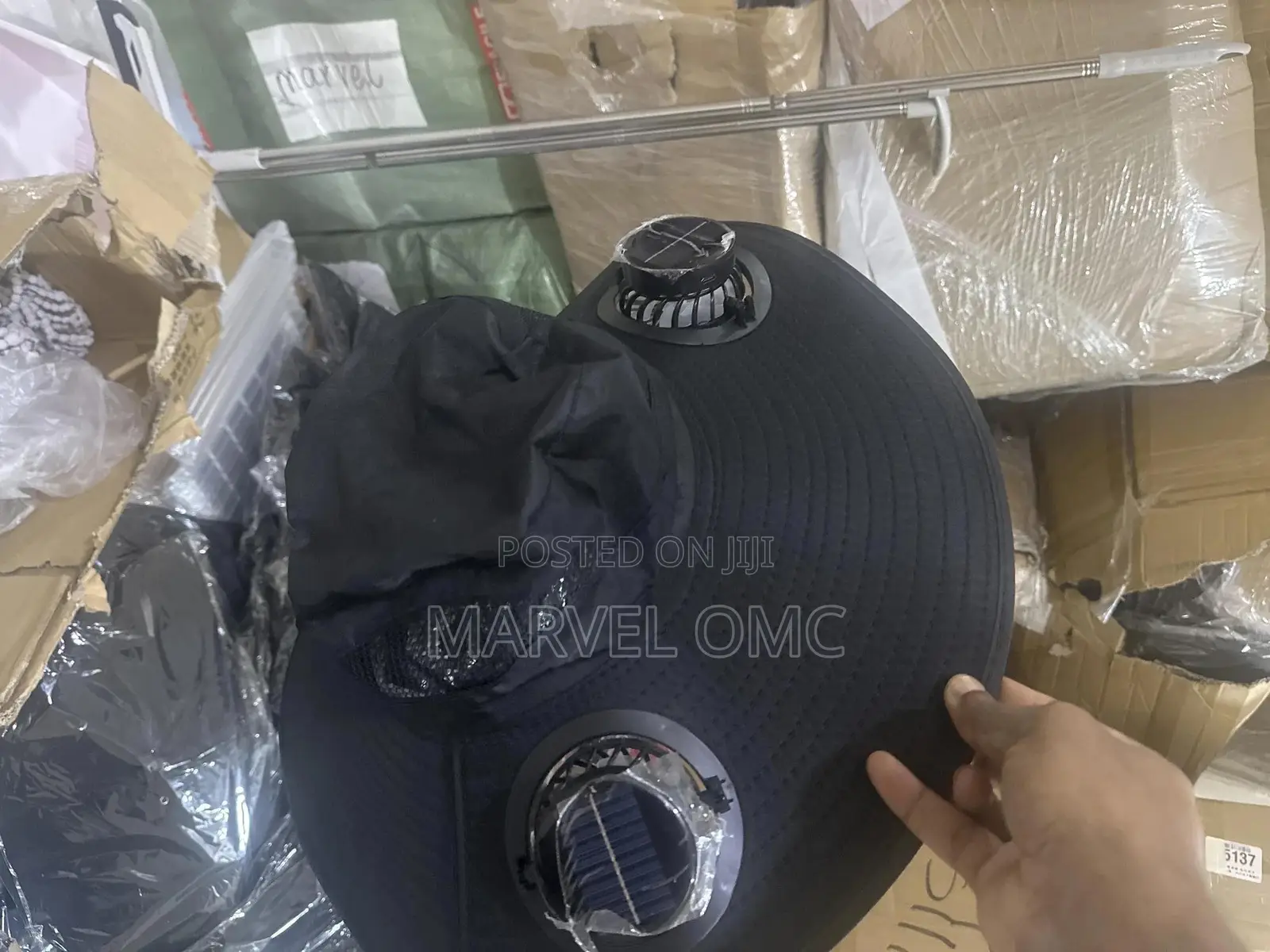 Solar and Rechargeable Fan Cap