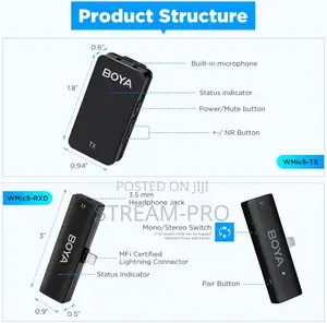 Boya Wireless Lavalier Microphone for iPhone
