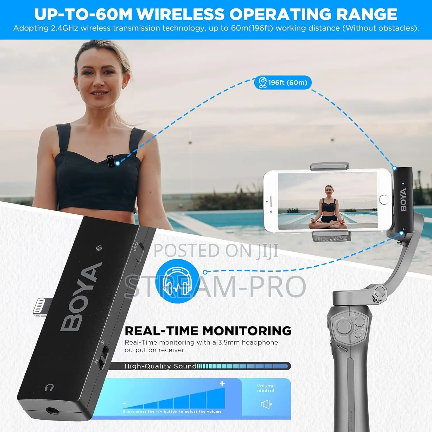 Boya Wireless Lavalier Microphone for iPhone