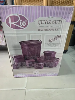 7pcs Purple Woven Bathroom Set (Rio Turkish Quality)