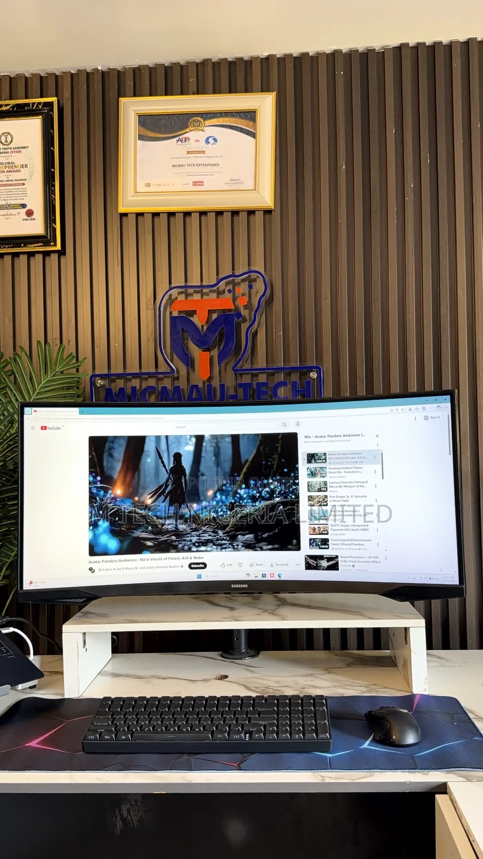 34” Samsung Odyssey G5 Curved Gaming Monitor With 165hz